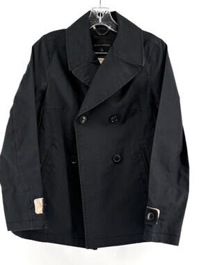 Banana Republic Short MAC Jacket Double Breast Lightweight Car Coat Black Small